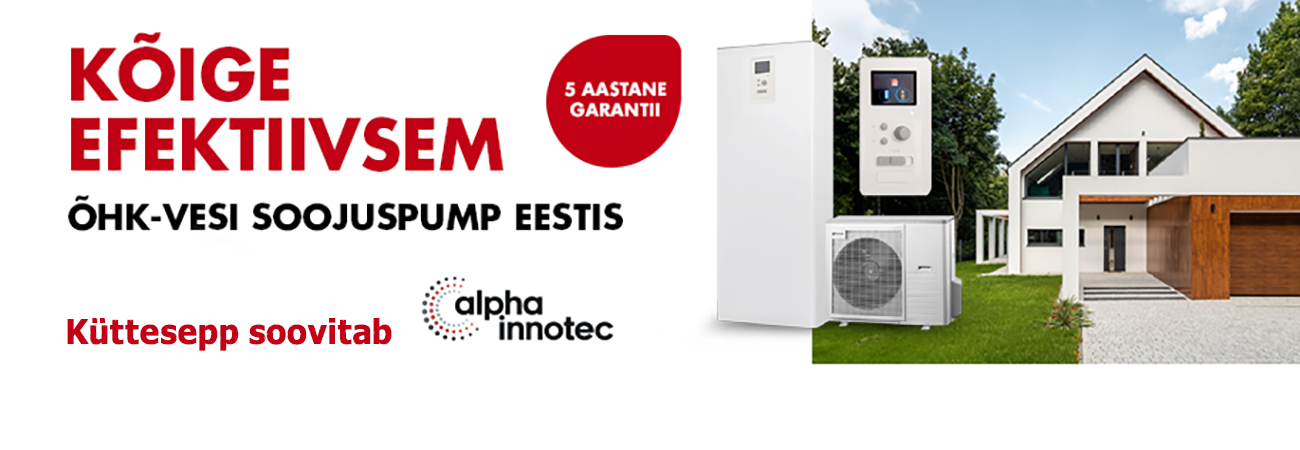 Alpha Innotec õhk-vesi soojuspump küttesüsteemis